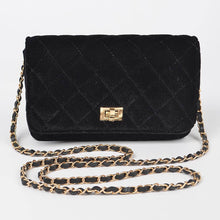 Load image into Gallery viewer, Quilted Velvet Shoulder Bag Purse Crossbody