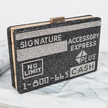 Load image into Gallery viewer, Rhinestone Fashion Express Clutch: Black