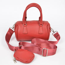 Load image into Gallery viewer, Faux Leather Boston Bag W/Mini Bag