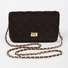 Load image into Gallery viewer, Quilted Velvet Shoulder Bag Purse Crossbody