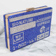 Load image into Gallery viewer, Rhinestone Fashion Express Clutch: Black