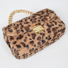 Load image into Gallery viewer, Faux Leopard Print Fur Shoulder Crossbody Purse