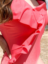 Load image into Gallery viewer, Merigold Kiss - MK094 Travis Surplice Flounce Swimsuit - 6 Colors: XL / Pink Cactus
