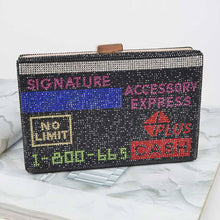 Load image into Gallery viewer, Rhinestone Fashion Express Clutch: Black
