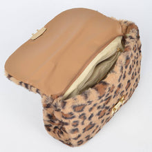 Load image into Gallery viewer, Faux Leopard Print Fur Shoulder Crossbody Purse