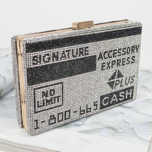 Load image into Gallery viewer, Rhinestone Fashion Express Clutch: Black