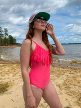 Load image into Gallery viewer, Merigold Kiss - MK091 Havasu One Piece Fringe Swimsuit - 4 Colors: M / Pink