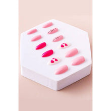 Load image into Gallery viewer, Heart Arrow and Solid Press On Nail Set