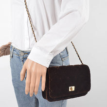 Load image into Gallery viewer, Quilted Velvet Shoulder Bag Purse Crossbody