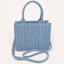 Load image into Gallery viewer, Denim Handle Tote Bag