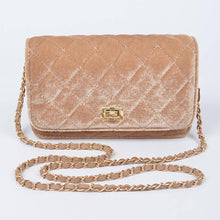 Load image into Gallery viewer, Quilted Velvet Shoulder Bag Purse Crossbody