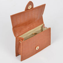Load image into Gallery viewer, 3AM BY H&D ACCESSORIES - Faux Croc Top Handle Crossbody Bag