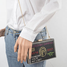Load image into Gallery viewer, Rhinestone Fashion Express Clutch: Black