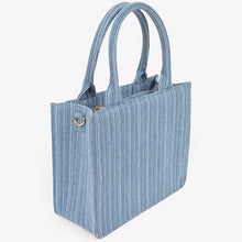 Load image into Gallery viewer, Denim Handle Tote Bag