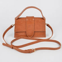 Load image into Gallery viewer, 3AM BY H&D ACCESSORIES - Faux Croc Top Handle Crossbody Bag