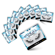 Laflare - 3D Mink Angel Luxury Synthetic False Eyelashes,16mm Dramatic Look Maximum Volume. Flare shape, Reusable Faux Lashes