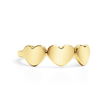 Load image into Gallery viewer, WJW - Stainless Steel Blank Engravable 3 Heart Ring
