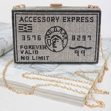 Load image into Gallery viewer, Rhinestone Fashion Express Clutch: Black
