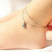 Load image into Gallery viewer, WJW - 18K Gold PVD Stainless Steel Sea Turtle Charm Anklet
