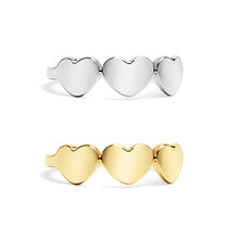Load image into Gallery viewer, WJW - Stainless Steel Blank Engravable 3 Heart Ring
