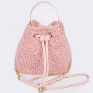 Faux Fur Clutch Pink Purse