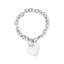 Load image into Gallery viewer, WJW - Stainless Steel Blank Heart Bracelet
