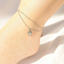 Load image into Gallery viewer, WJW - 18K Gold PVD Stainless Steel Sea Turtle Charm Anklet
