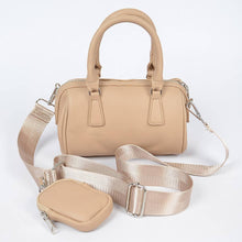 Load image into Gallery viewer, Faux Leather Boston Bag W/Mini Bag
