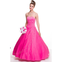 Load image into Gallery viewer, Juliet - SWEETHEART BEADED DETAILS BALL GOWN: FUCHSIA / 3XL
