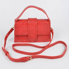 Load image into Gallery viewer, 3AM BY H&amp;D ACCESSORIES - Faux Croc Top Handle Crossbody Bag

