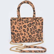 Leopard Print Canvas Medium Tote Bag