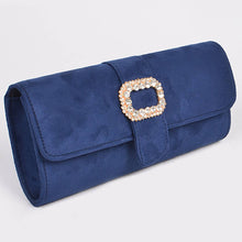 Load image into Gallery viewer, Suede Small Clutch: Navy
