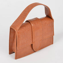 Load image into Gallery viewer, 3AM BY H&amp;D ACCESSORIES - Faux Croc Top Handle Crossbody Bag
