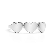 Load image into Gallery viewer, WJW - Stainless Steel Blank Engravable 3 Heart Ring
