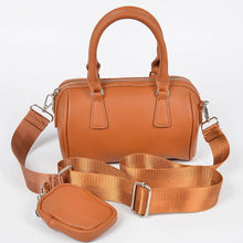 Load image into Gallery viewer, Faux Leather Boston Bag W/Mini Bag
