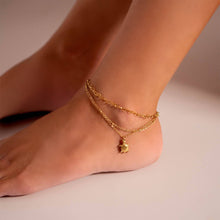 Load image into Gallery viewer, WJW - 18K Gold PVD Stainless Steel Sea Turtle Charm Anklet
