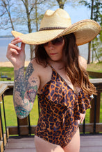 Load image into Gallery viewer, Merigold Kiss - MK094 Travis Surplice Flounce Swimsuit - 6 Colors: S / Pink Cactus
