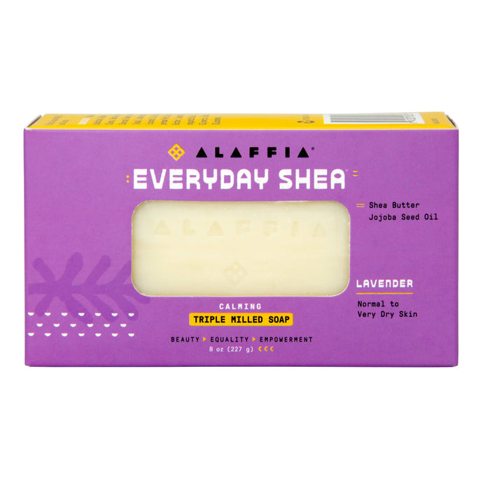 Alaffia - EveryDay Shea Bar Soap, Lavender 8oz