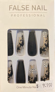 Naughty Wink Lashes - Black Gold Press On Nails