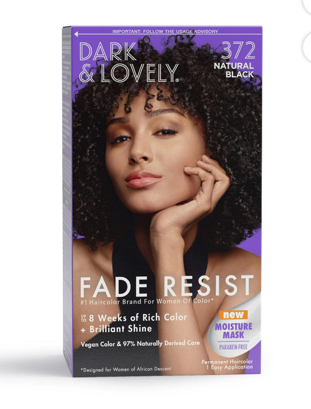 Dark & Lovely 372 Natural Black Permanent Hair Color