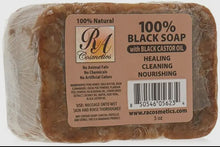 Load image into Gallery viewer, RA African Black Soap Bar Unscented 7 oz
