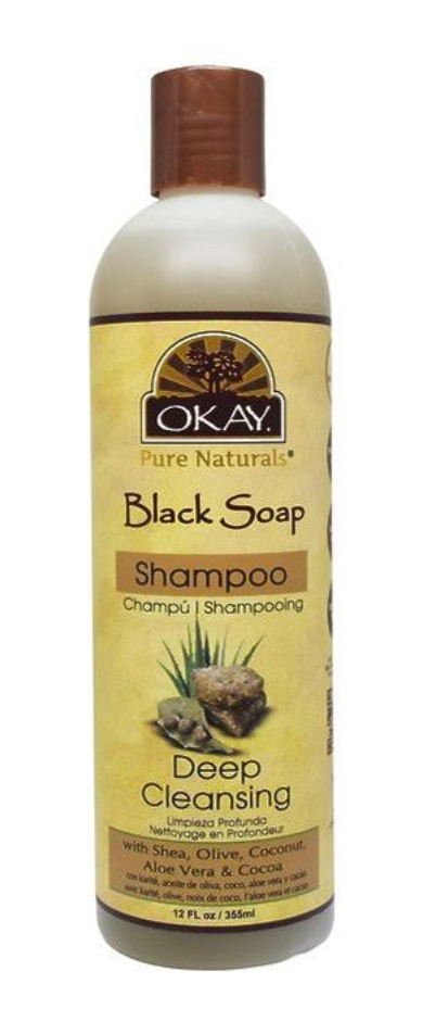 Okay Black Soap Shampoo 12 fl oz