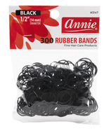 Annie Rubber Bands Black 300ct #3152