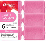 Annie Foam Rollers Pink 6 1.5” Jumbo #1055