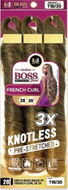 Bobbi Boss French Curl Braiding Hair 3 pack 28”