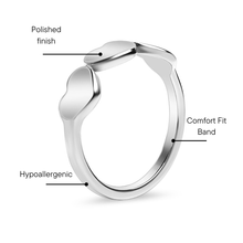 Load image into Gallery viewer, WJW - Stainless Steel Blank Engravable 3 Heart Ring
