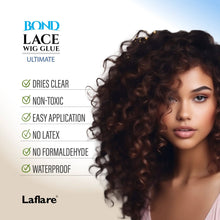 Load image into Gallery viewer, Laflare - Lace Bond Wig Glue - Ultimate Strength, Infused with Biotin, Vitamin A &amp; E, Non-Toxic, Dries Clear.
