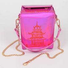 Load image into Gallery viewer, Chinese To Go Box Mirror Clutch: Fuschia
