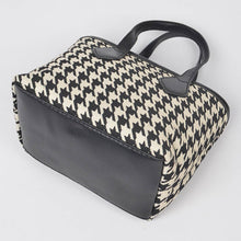 Load image into Gallery viewer, Houndstooth Tweed Small Tote Bag Purse
