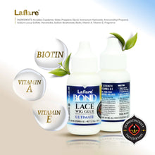 Load image into Gallery viewer, Laflare - Lace Bond Wig Glue - Ultimate Strength, Infused with Biotin, Vitamin A &amp; E, Non-Toxic, Dries Clear.
